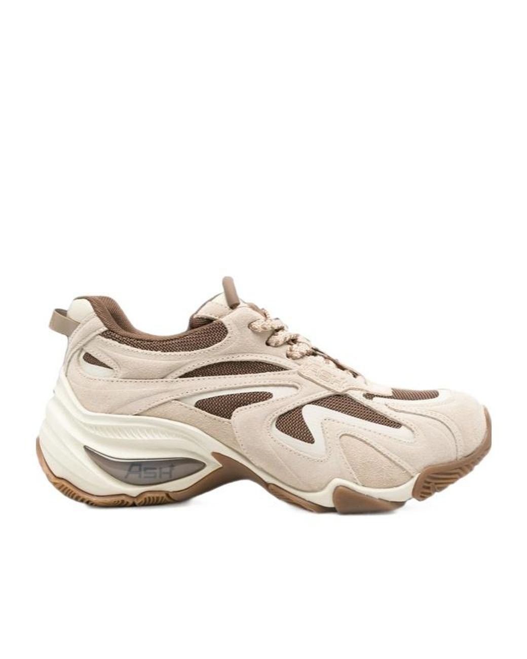Ash Natural Lace-Up Low-Top Sneakers