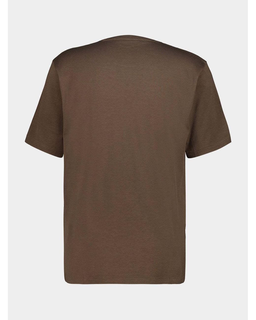 Auralee Brown Crew-Neck Short-Sleeve T-Shirt for men
