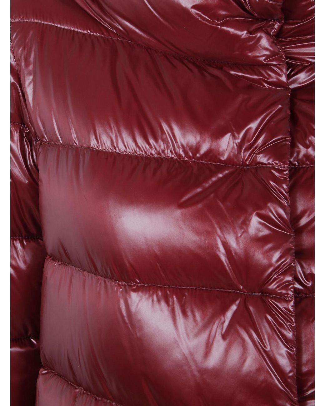 Herno Red Funnel Neck Quilted Padded Jacket