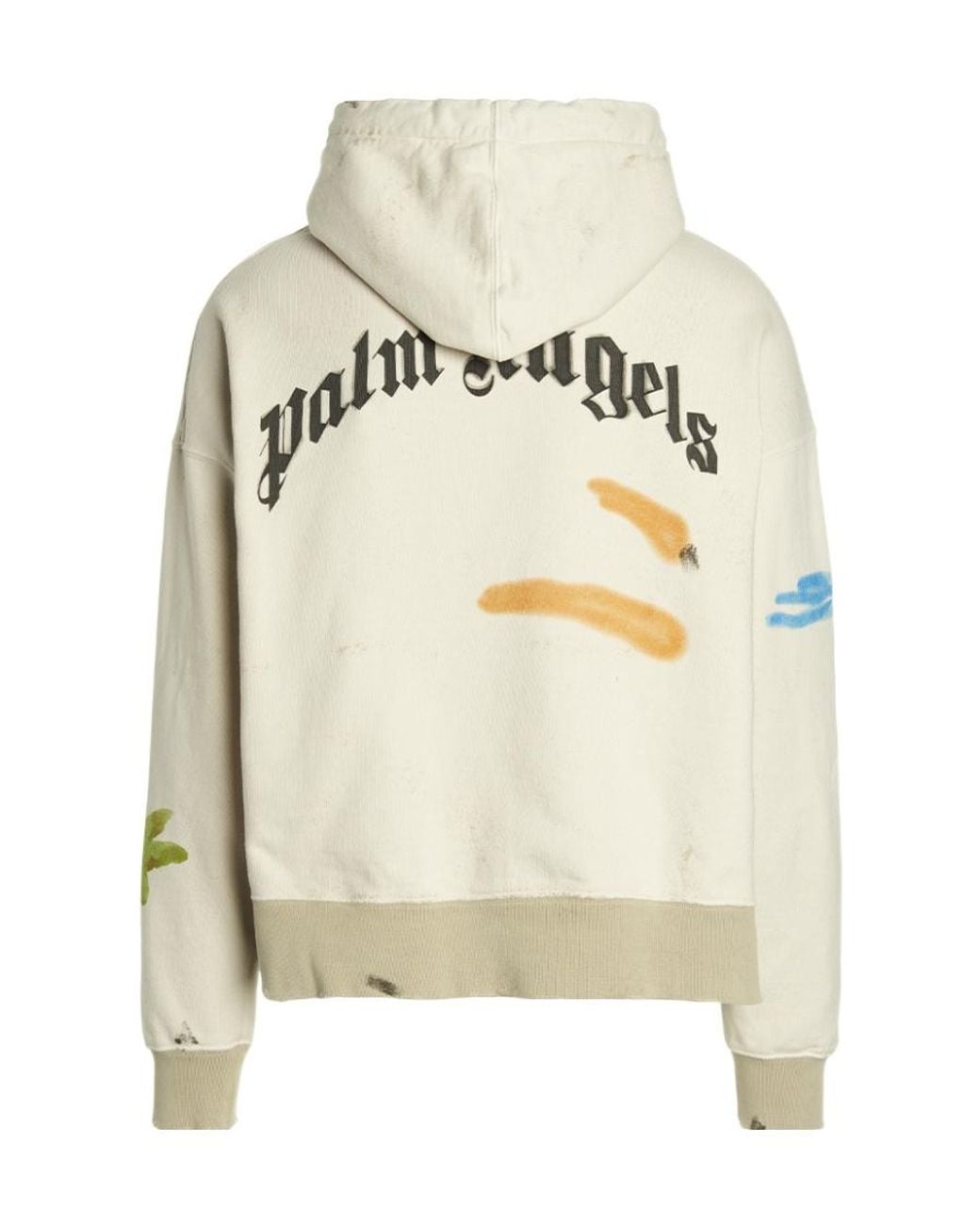 Palm Angels Metallic Graffiti-Printed Hoodie for men