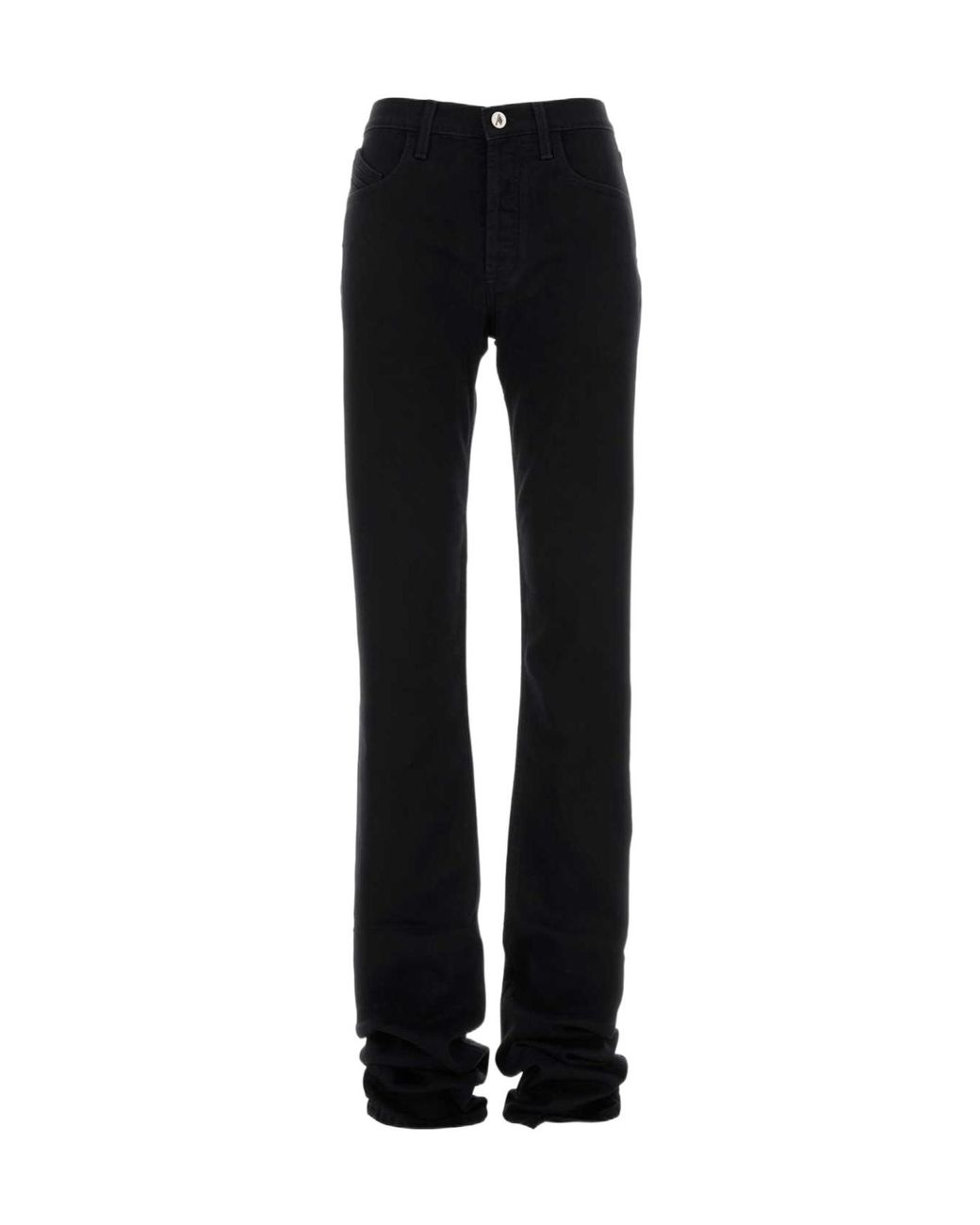 The Attico Black The Logo Patch Stretch Denim Jeans