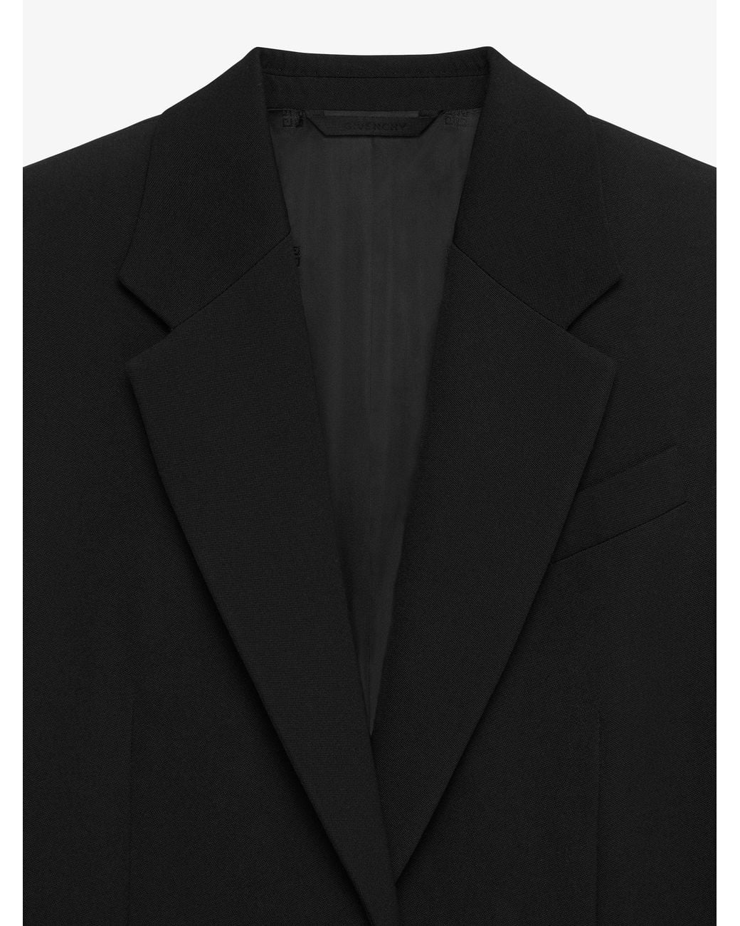 Givenchy Black V-Neck Single-Breasted Jacket
