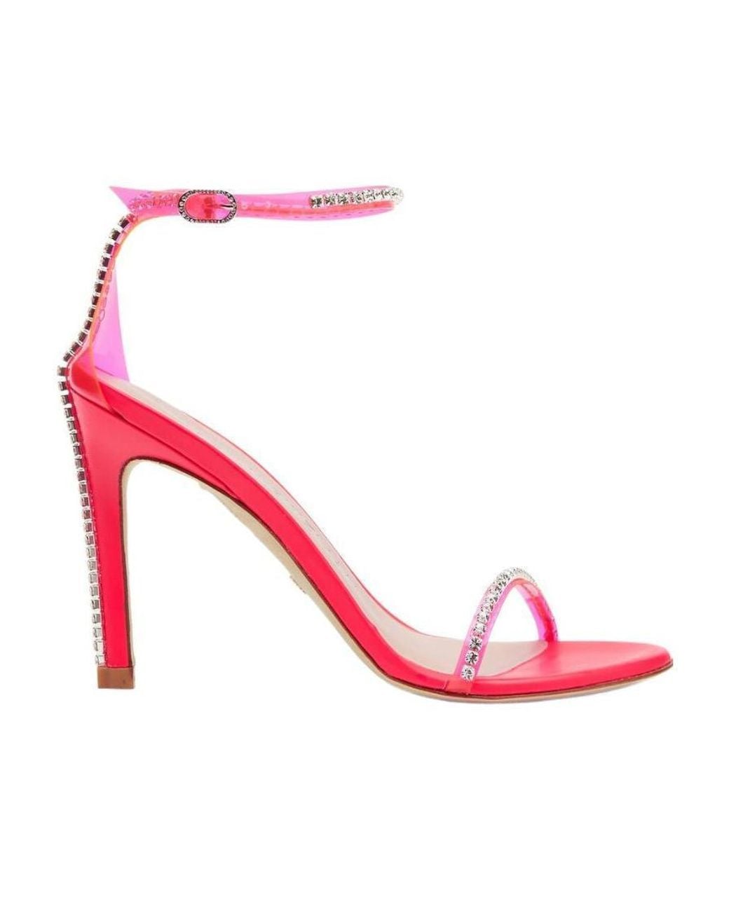Stuart Weitzman Pink Crystal-Embellished 120Mm Heel Sandals