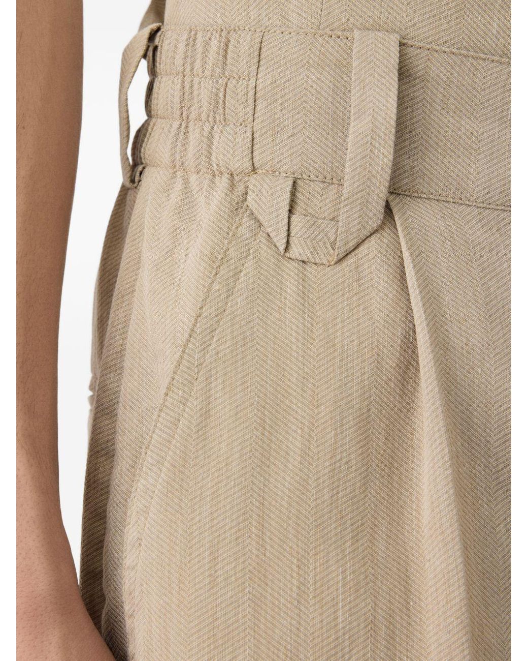 Jacquemus Natural Pleated Straight-Leg Pants for men
