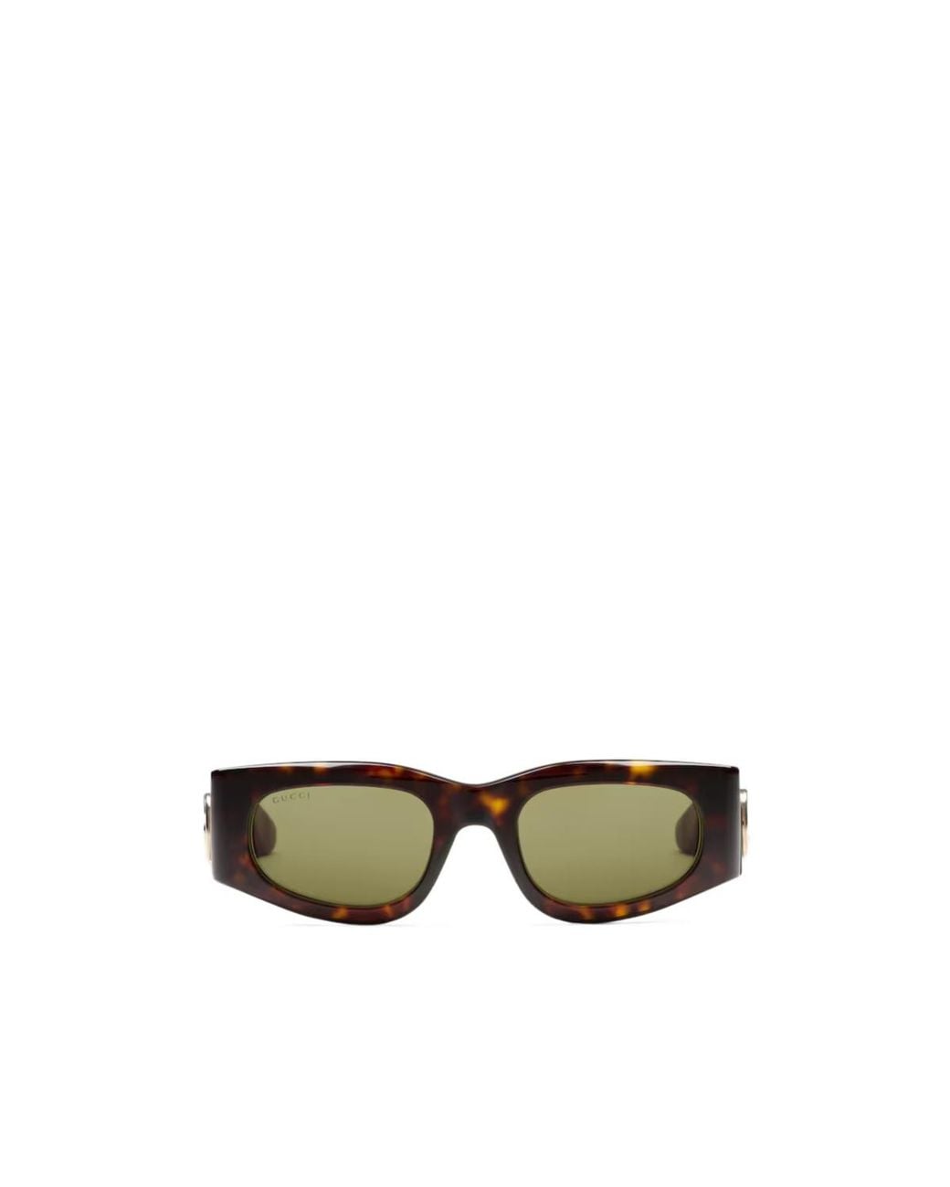 Gucci Green Eyewear Rectangle Frame Sunglasses