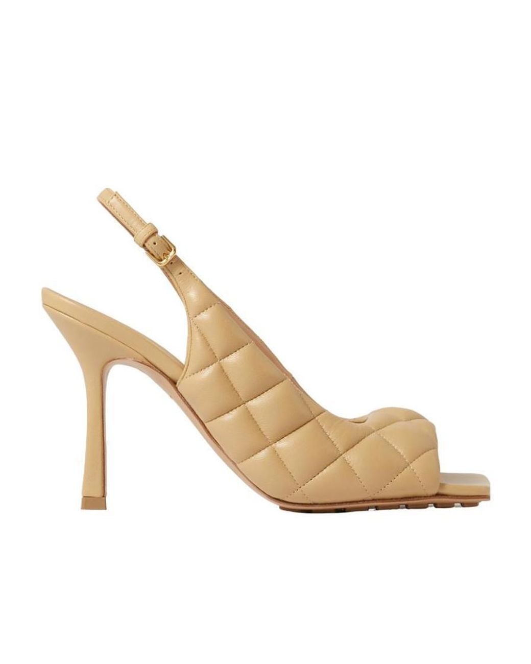 Bottega Veneta Metallic Padded Slingback Sandals