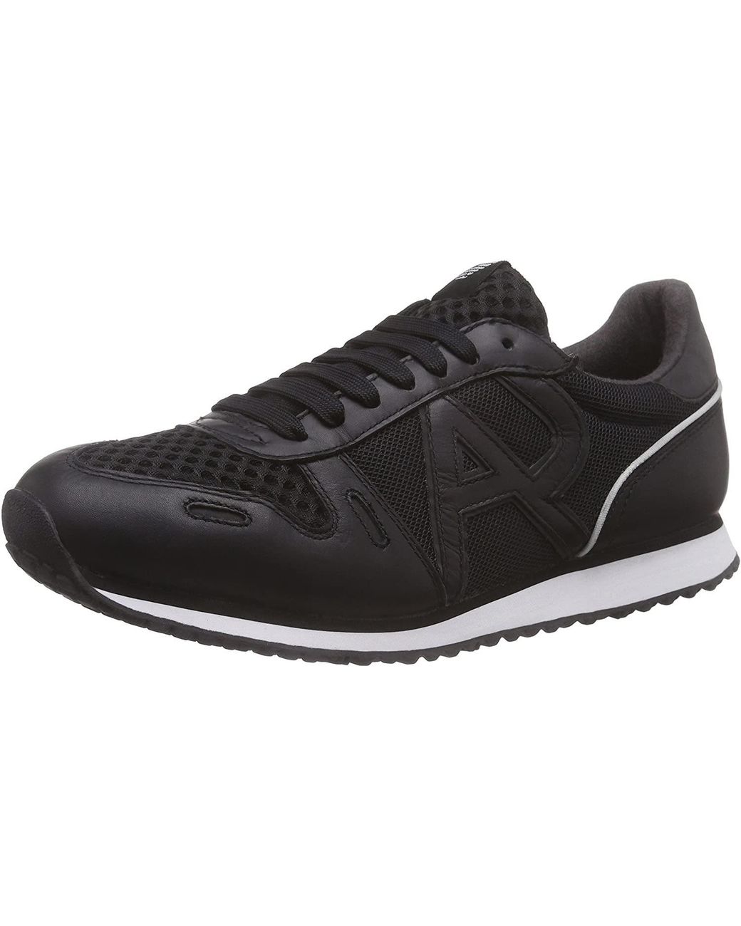 Armani Jeans Black Laced Sneakers for men