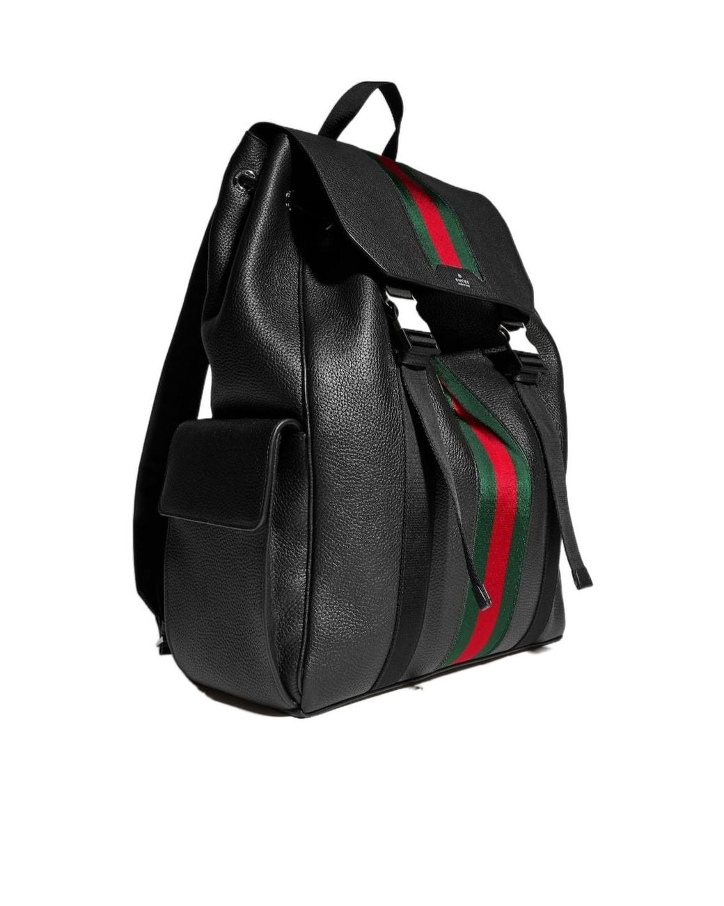Gucci Black Web Trademark Medium Backpack for men