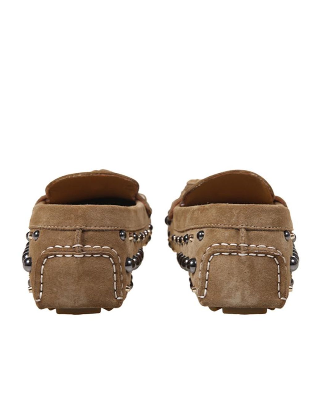Strategia Brown R 51 Studded Tassel Flat Shoes