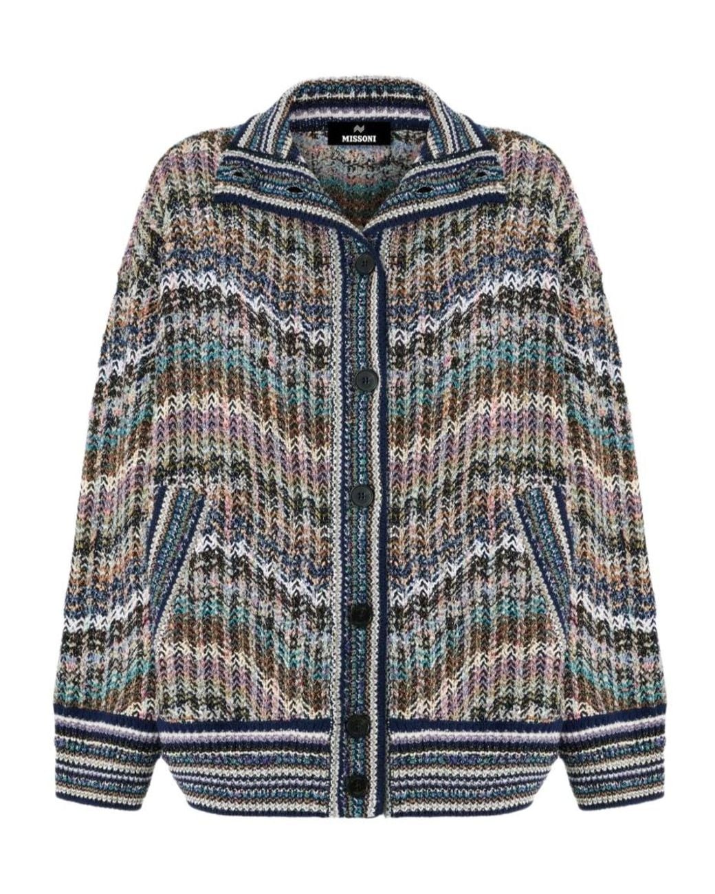 Missoni Gray Oversized Sequin Embellished Cardigan