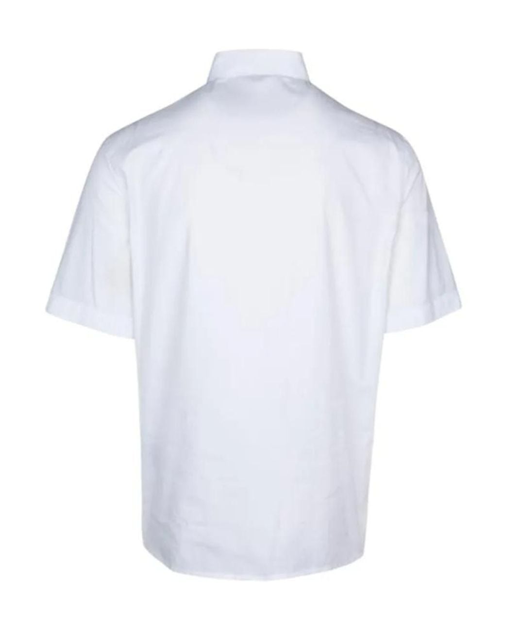 Dior White Lapel Button Shirt for men