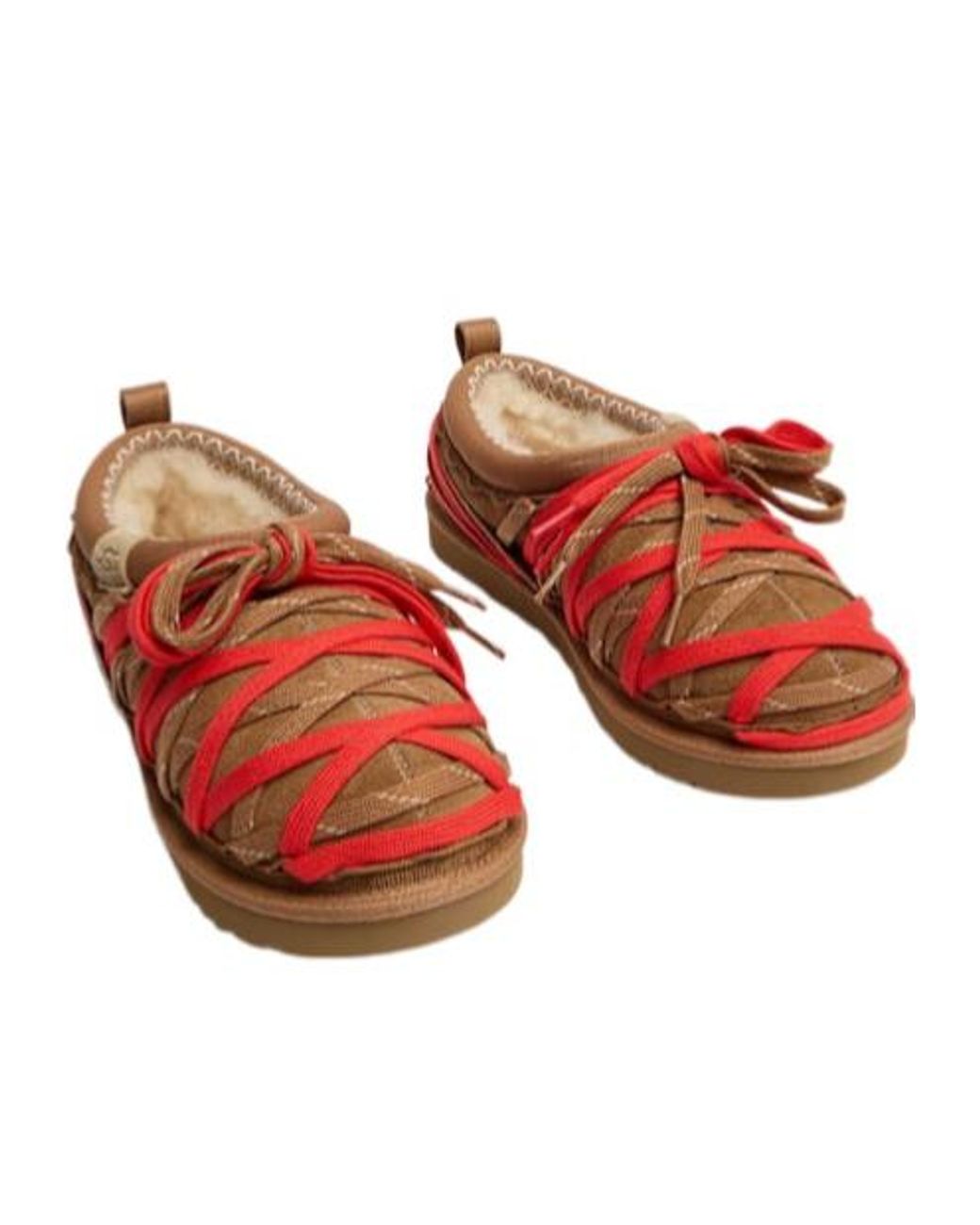 Ugg Red Laceup Flat Shoes for men