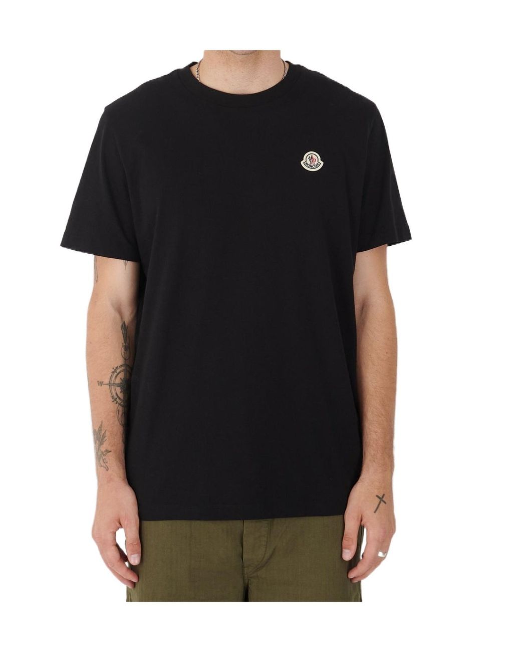 Moncler Black Classic T-Shirt for men