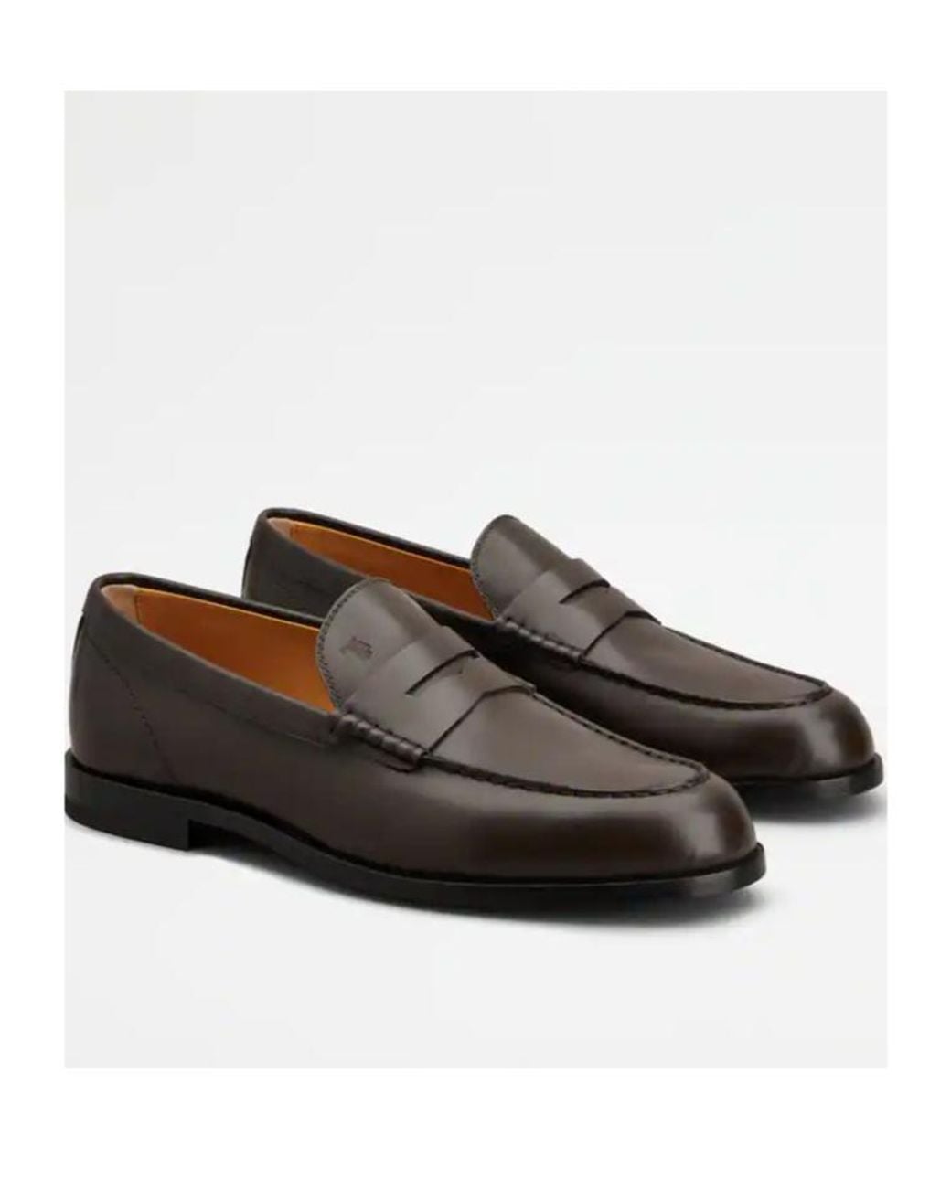 Tod's Black Polished-Leather Penny Loafers for men