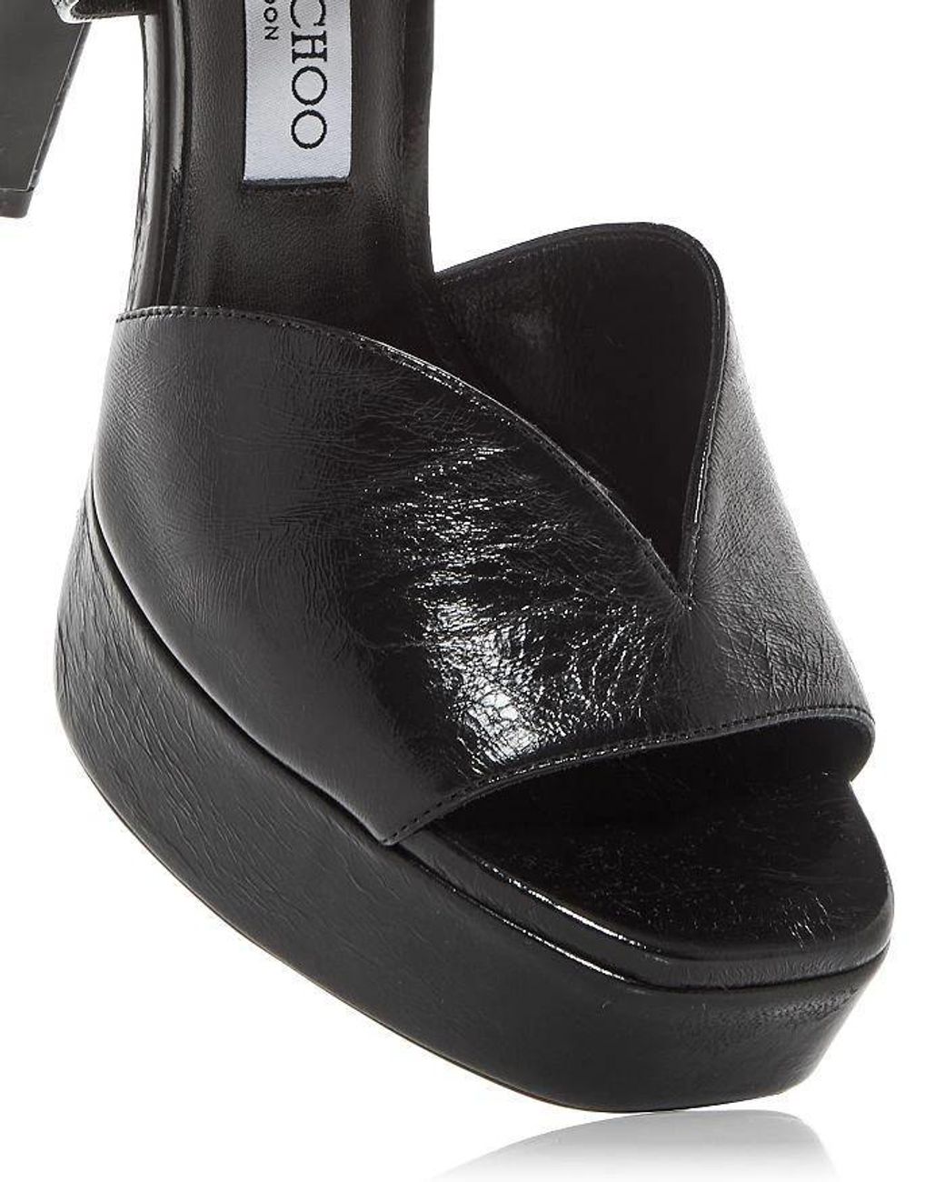 Jimmy Choo Black Platform High-Heeled Sandals