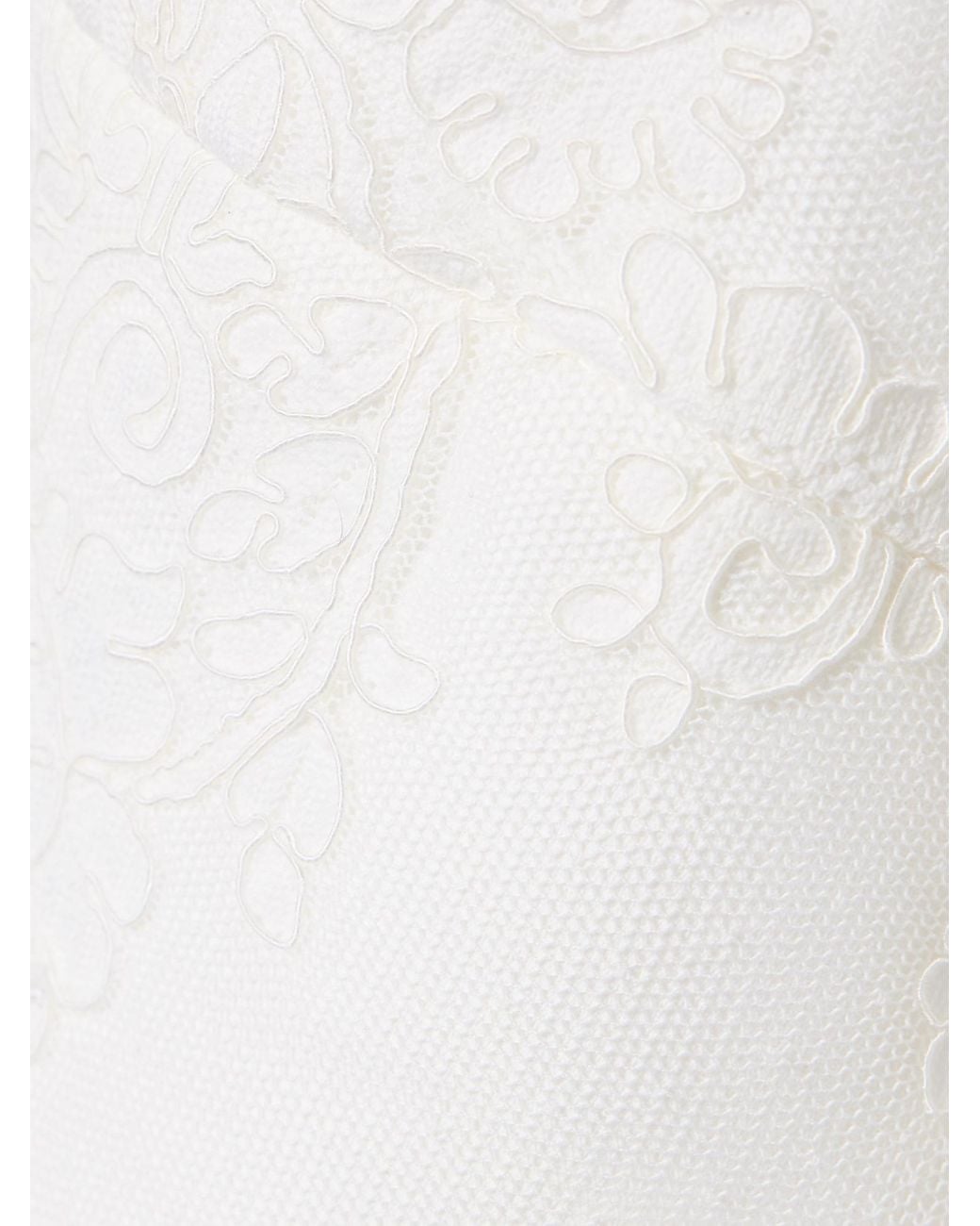Self-Portrait White Bandeau-Style Lace Mini Dress