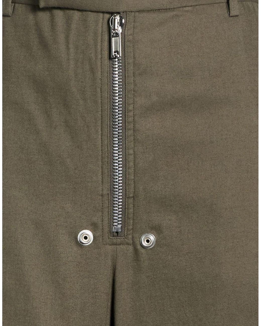 Rick Owens Green Loose-Fitting Solid-Color Trousers