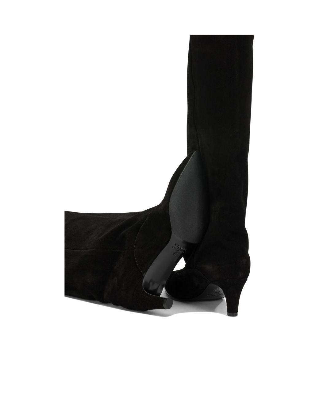 Strategia Black High-Heeled Boots