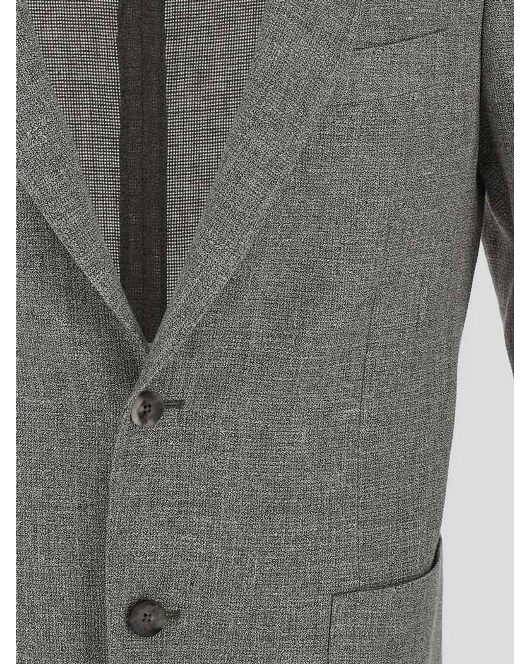 Lardini Gray Special Single-Breasted Tailored Blazer for men