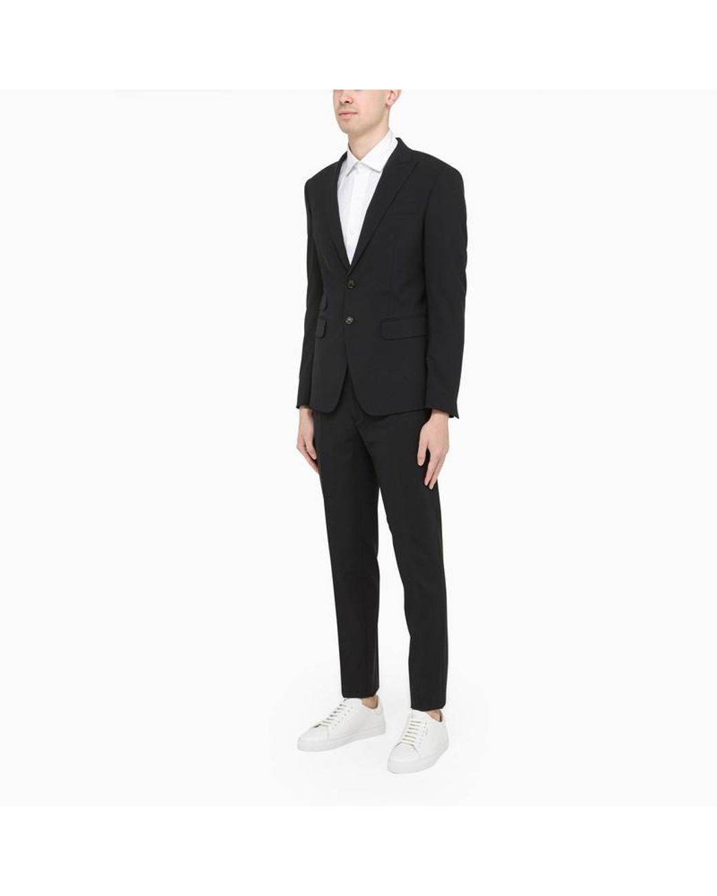 DSquared² Black Single-Breasted Two-Piece Suit for men