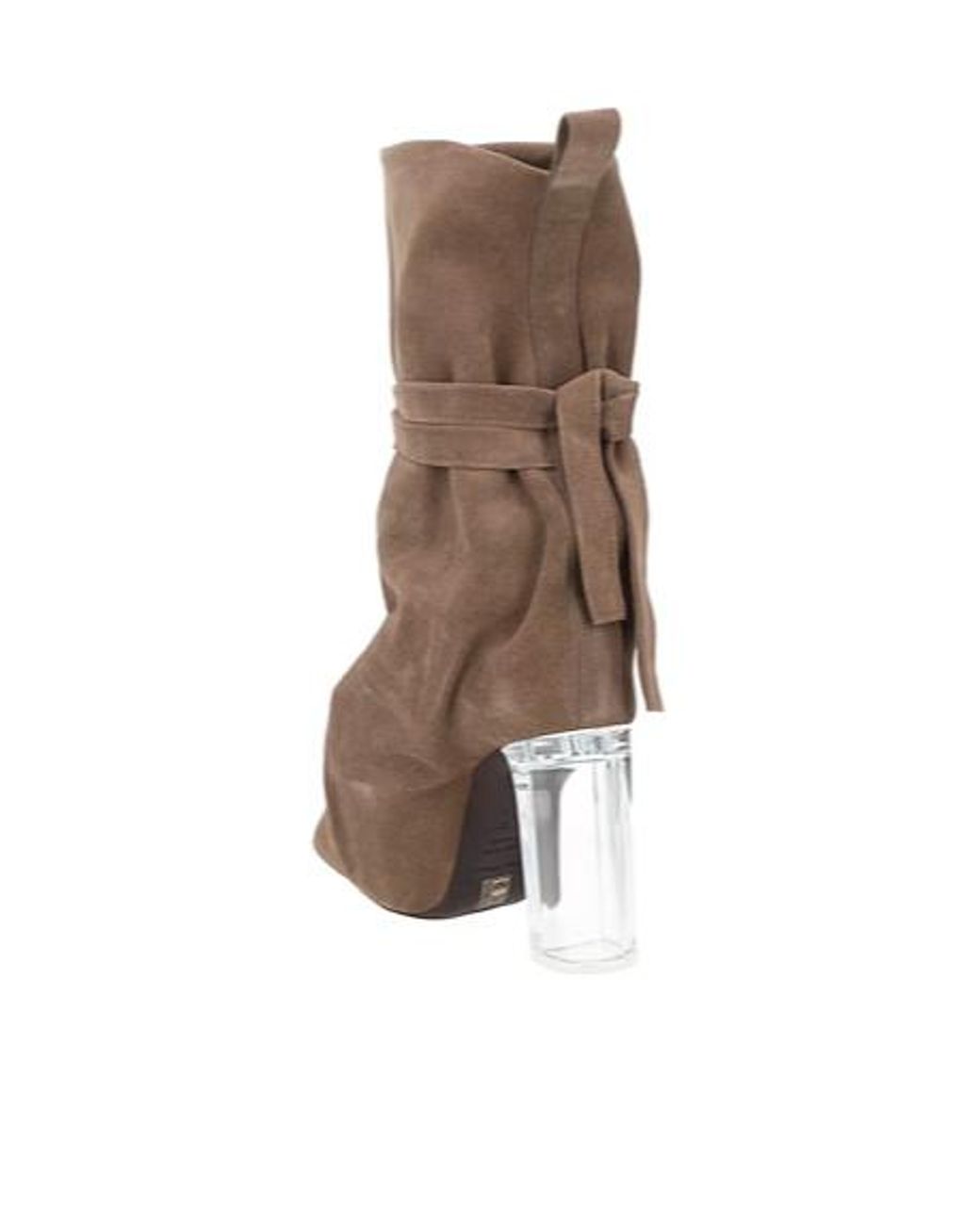 Rick Owens Brown Pointedtoe Ankle Boots
