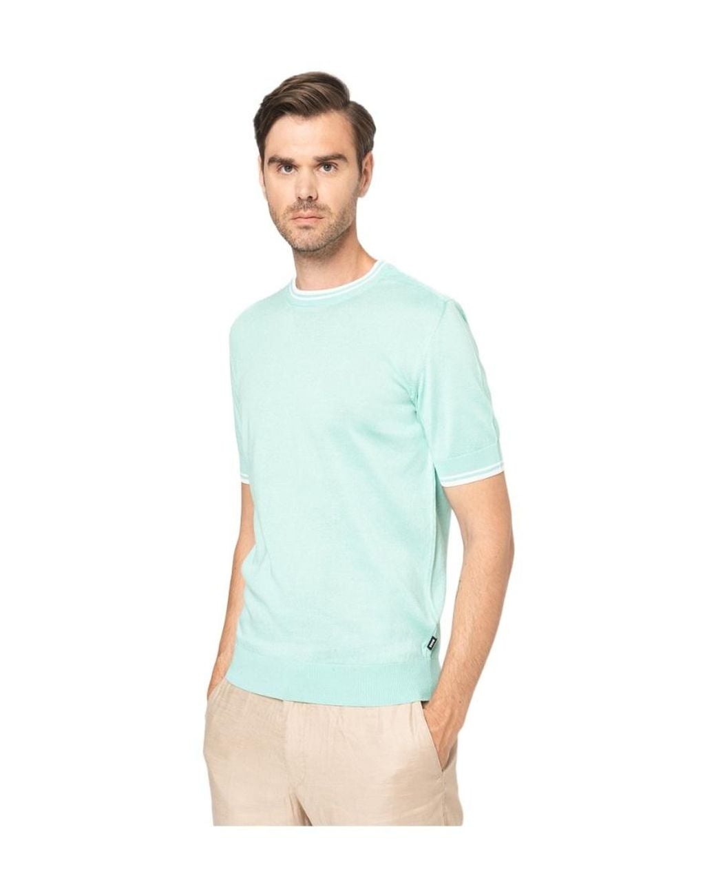 Boss Blue Open-Necked Shirt for men