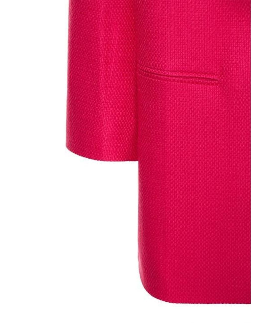 GIUSEPPE DI MORABITO Pink Textured Wool Oversize Blazer