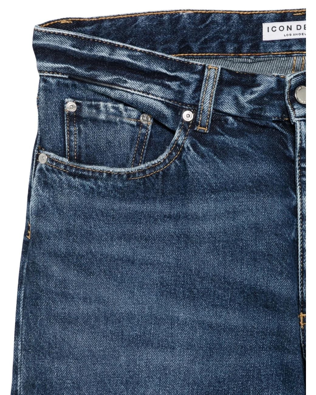 ICON DENIM Blue Straight-Leg Jeans for men