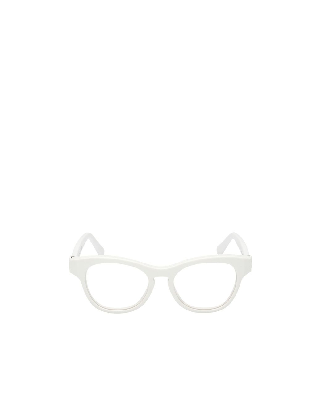 Moncler White Eyewear Round Frame Glasses for men
