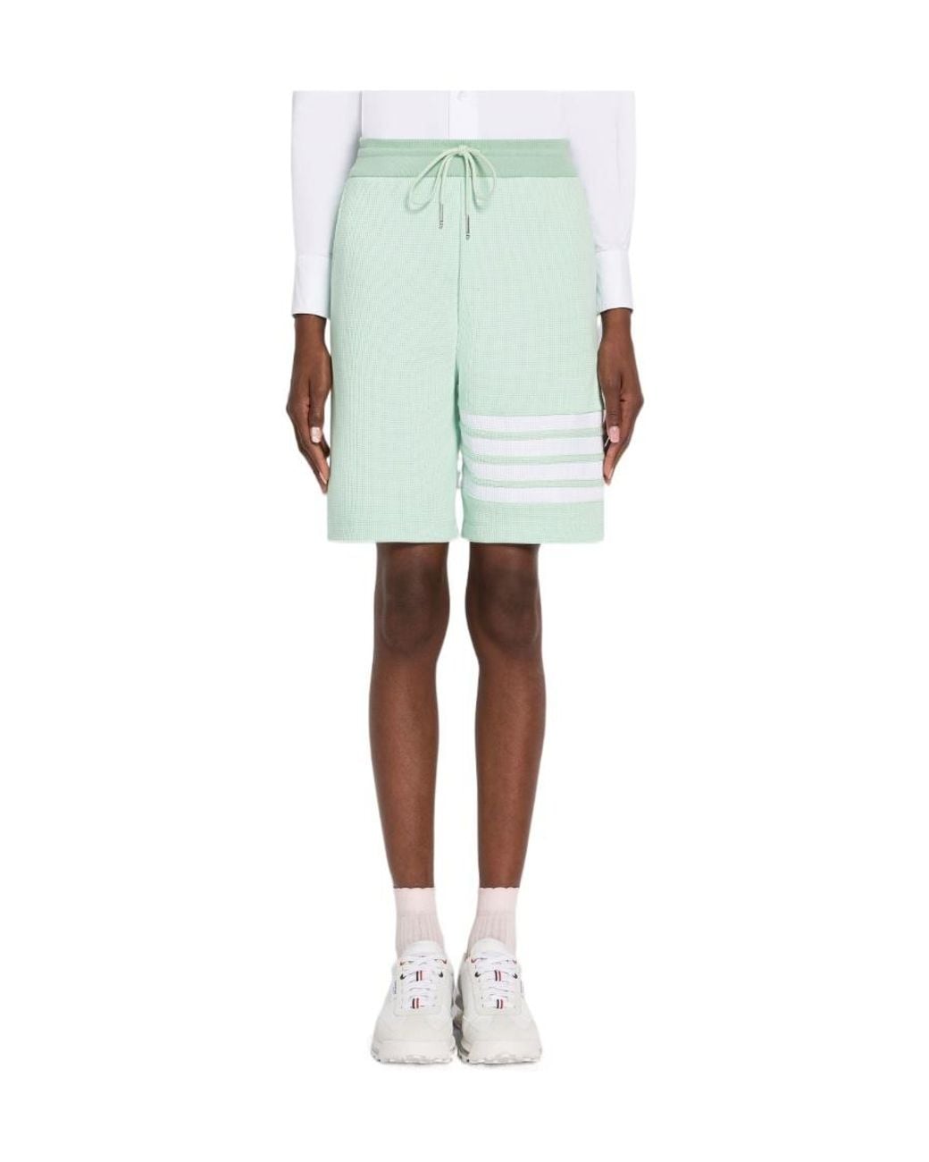 Thom Browne Blue 4-Bar Stripe Shorts