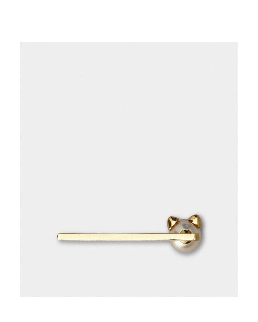 Roger Vivier White Cat Shape Hair Clip