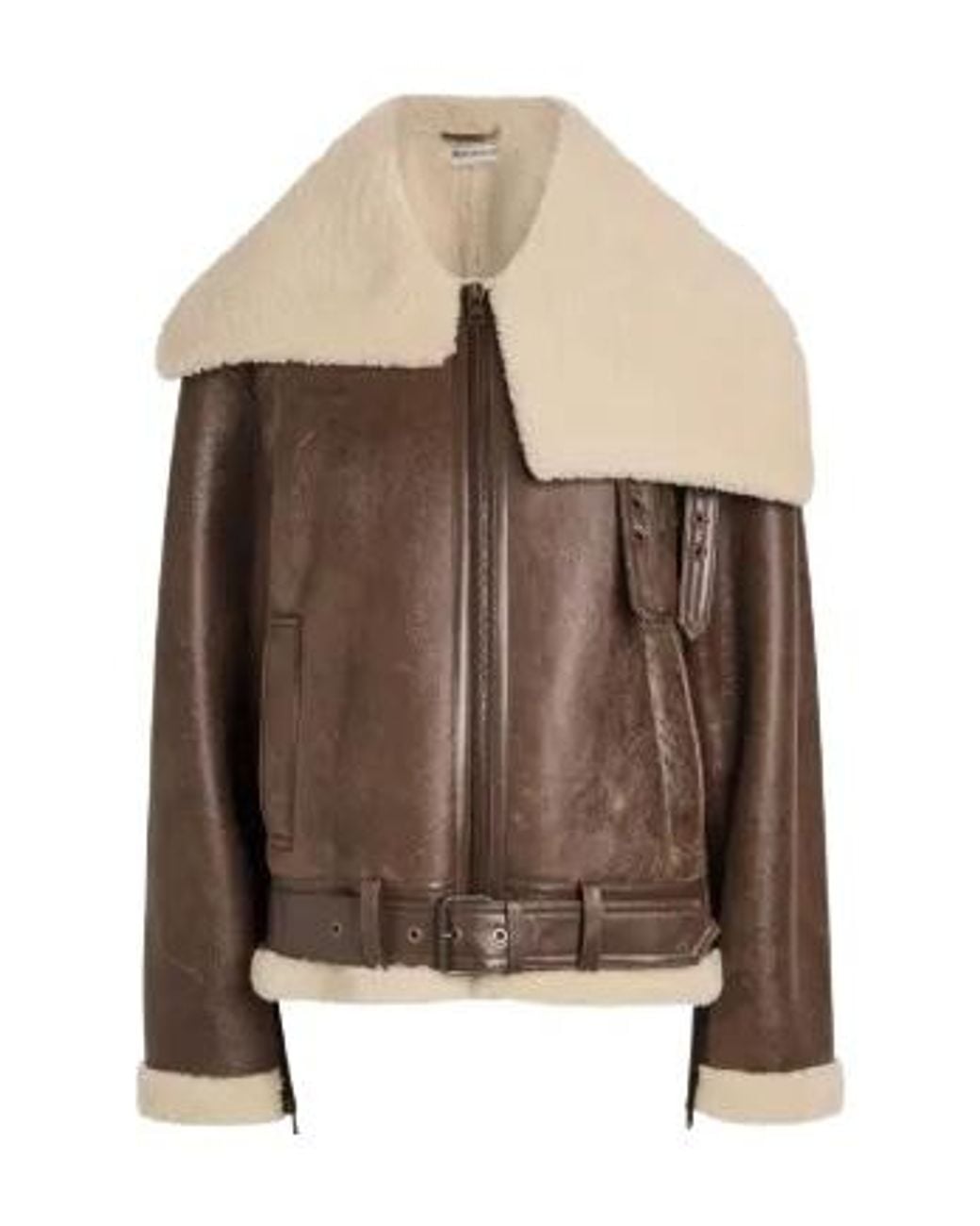 J.W. Anderson Brown Jw Anderson Shearling Leather Jacket