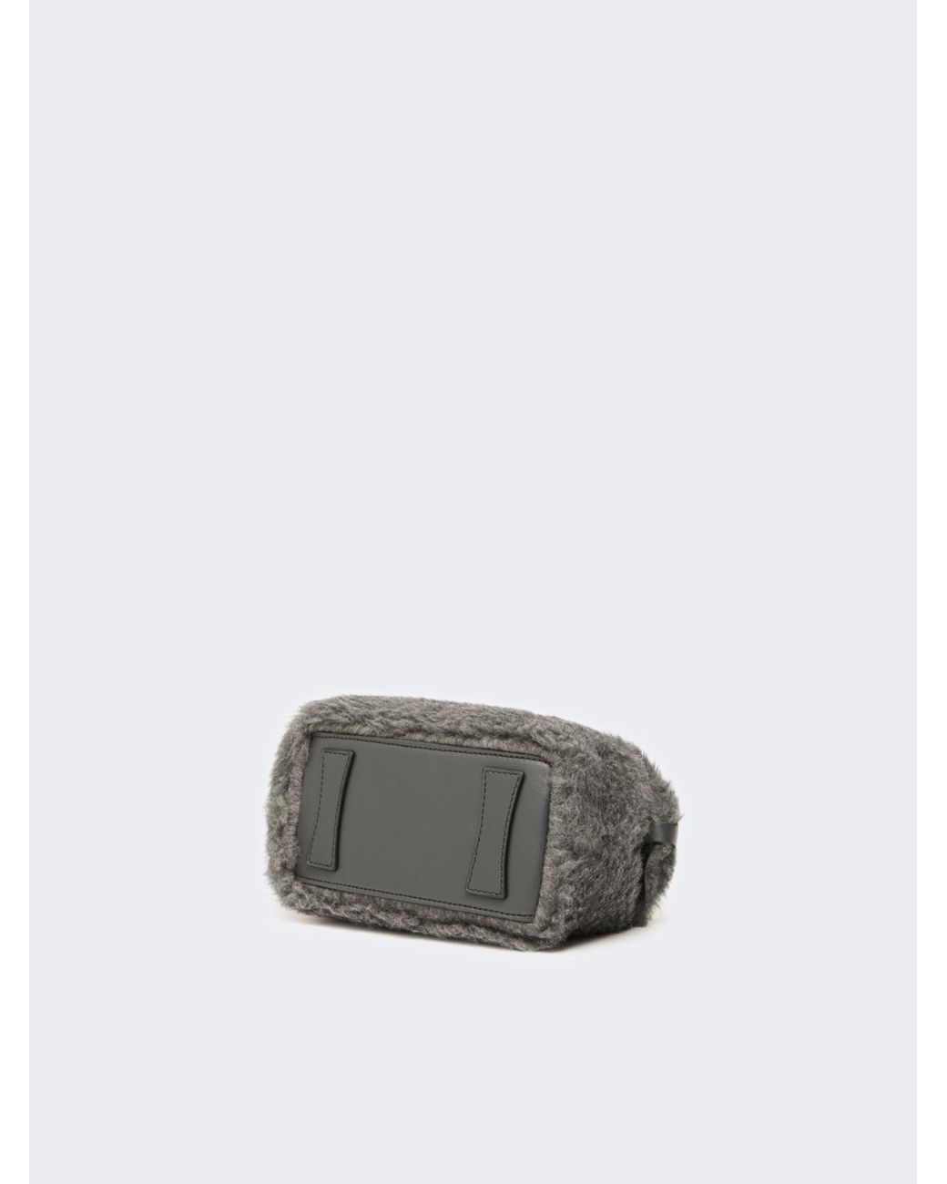 Max Mara Gray Teddy Logo Printed Satchel Bag