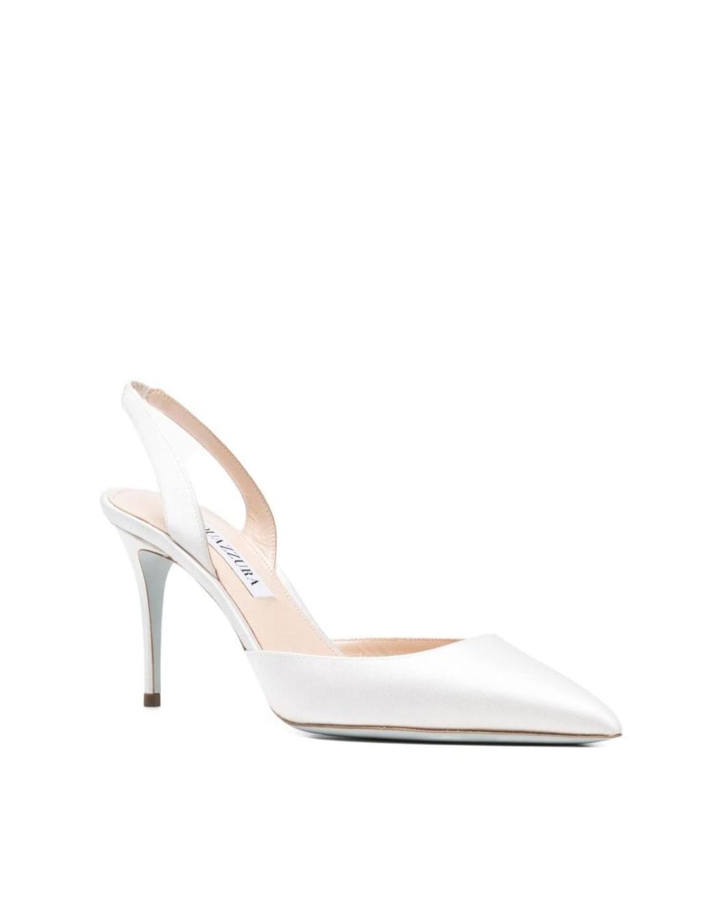Aquazzura White Pointed-Toe High-Heeled Sandals