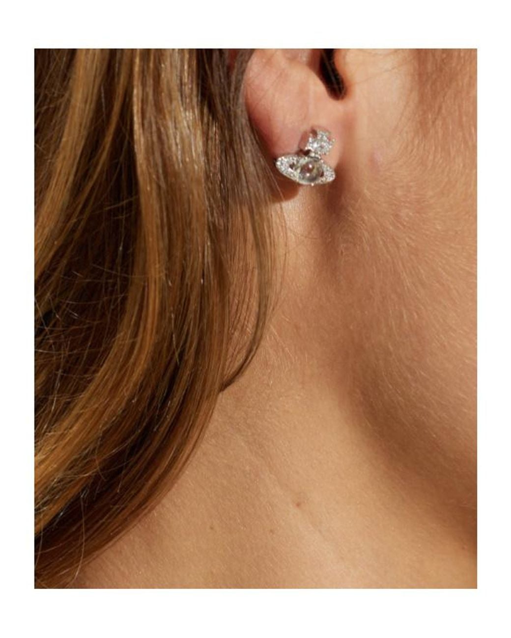 Vivienne Westwood White 'Ondina' Earrings