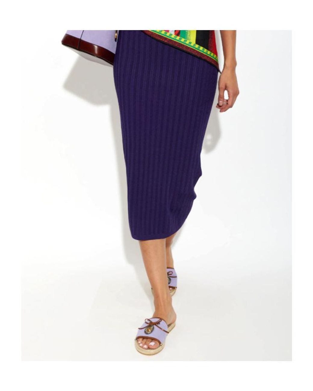 Versace Purple Lola Medallion Slides