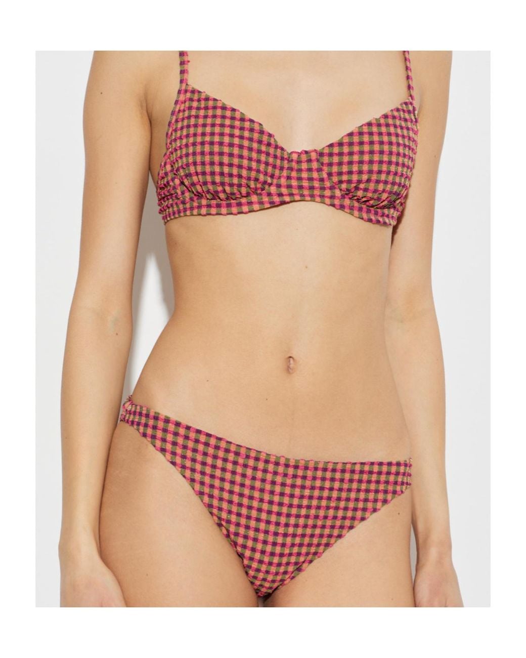The Upside Aliki Christy Checkered-Pattern Bikini Bottoms