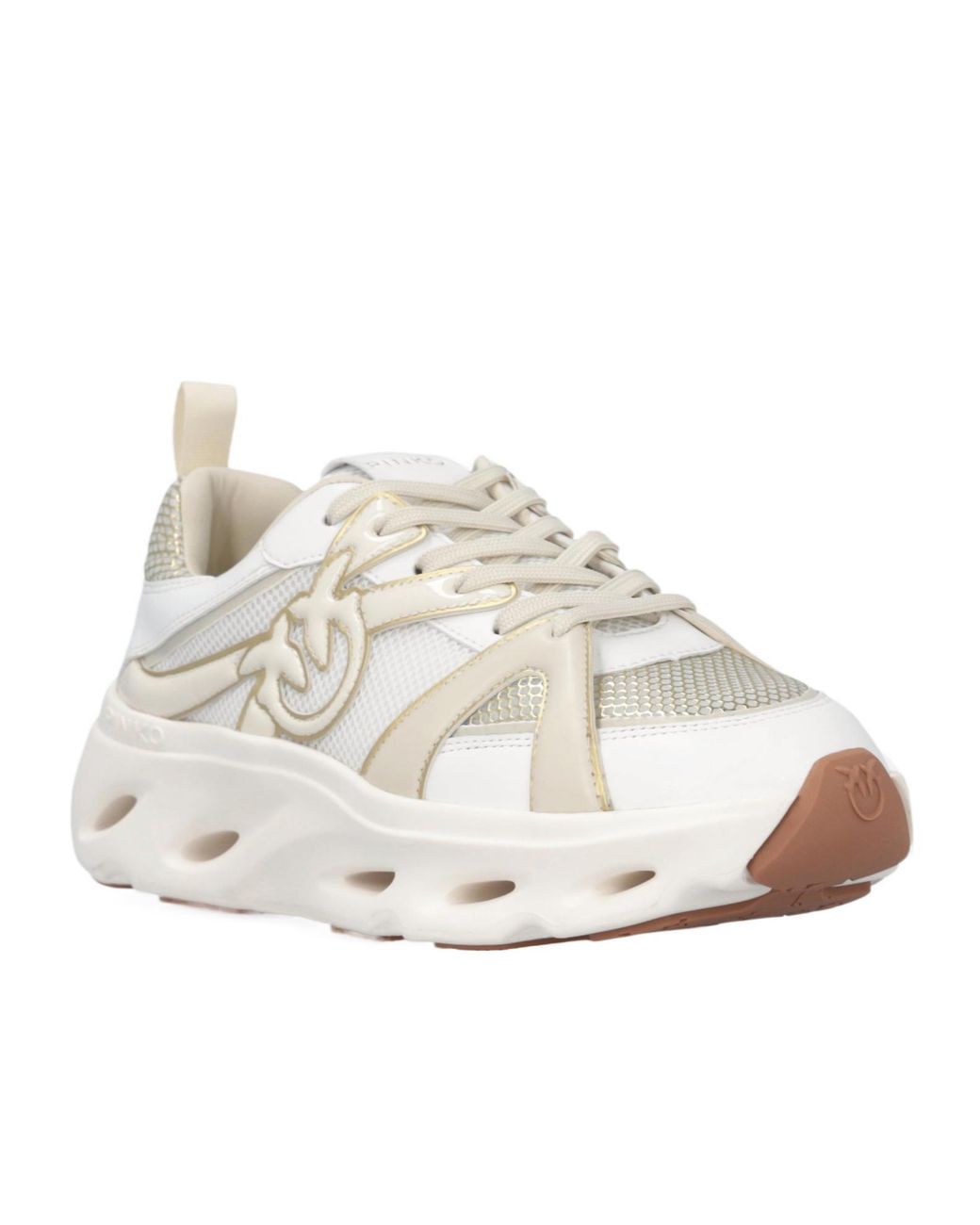 Pinko Natural Logo Detailed Mesh Sneakers