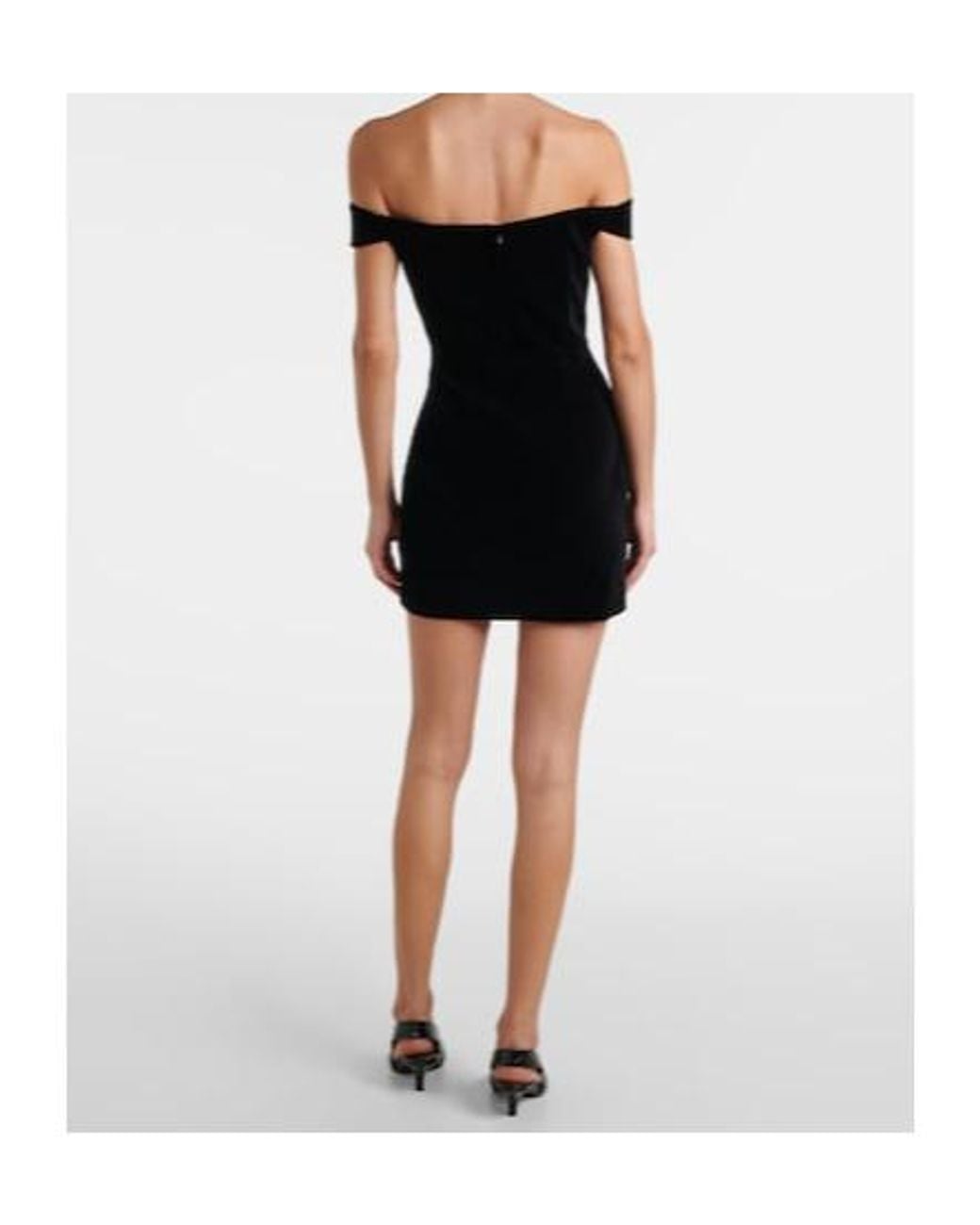 Alex Perry Black Off-Shoulder Velvet Bustier Dress