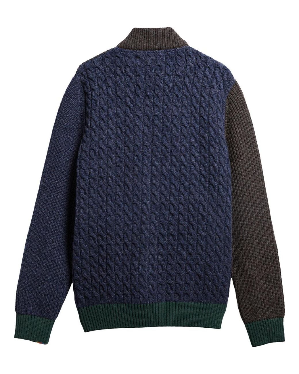 Barbour Black X Paul Smith Gamefair Cable-Knit Zip-Up Cardigan for men