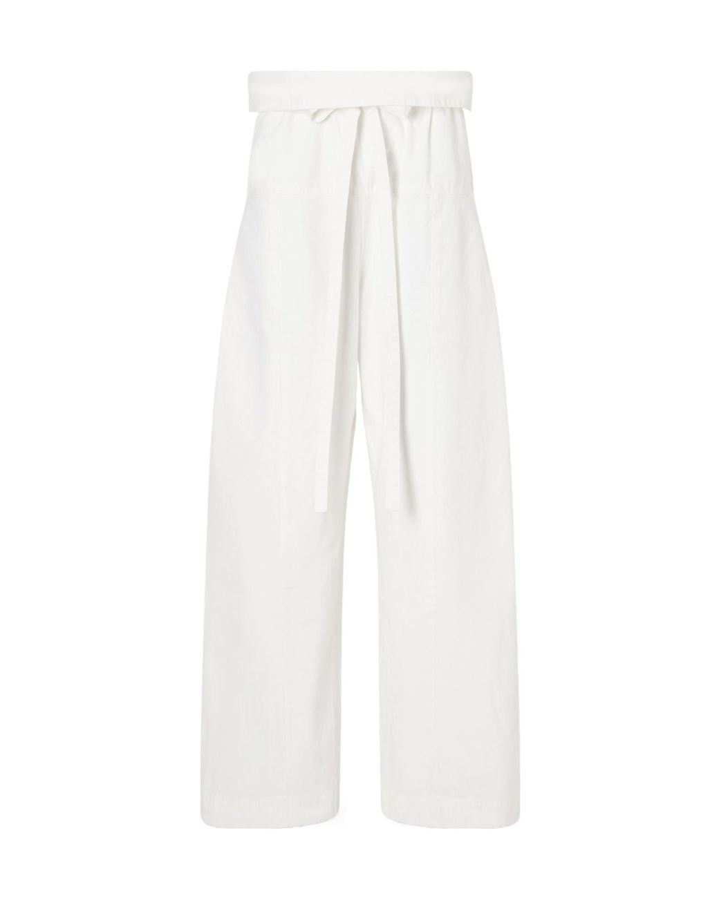 Matteau White Fisherman Cotton-Twill Pants