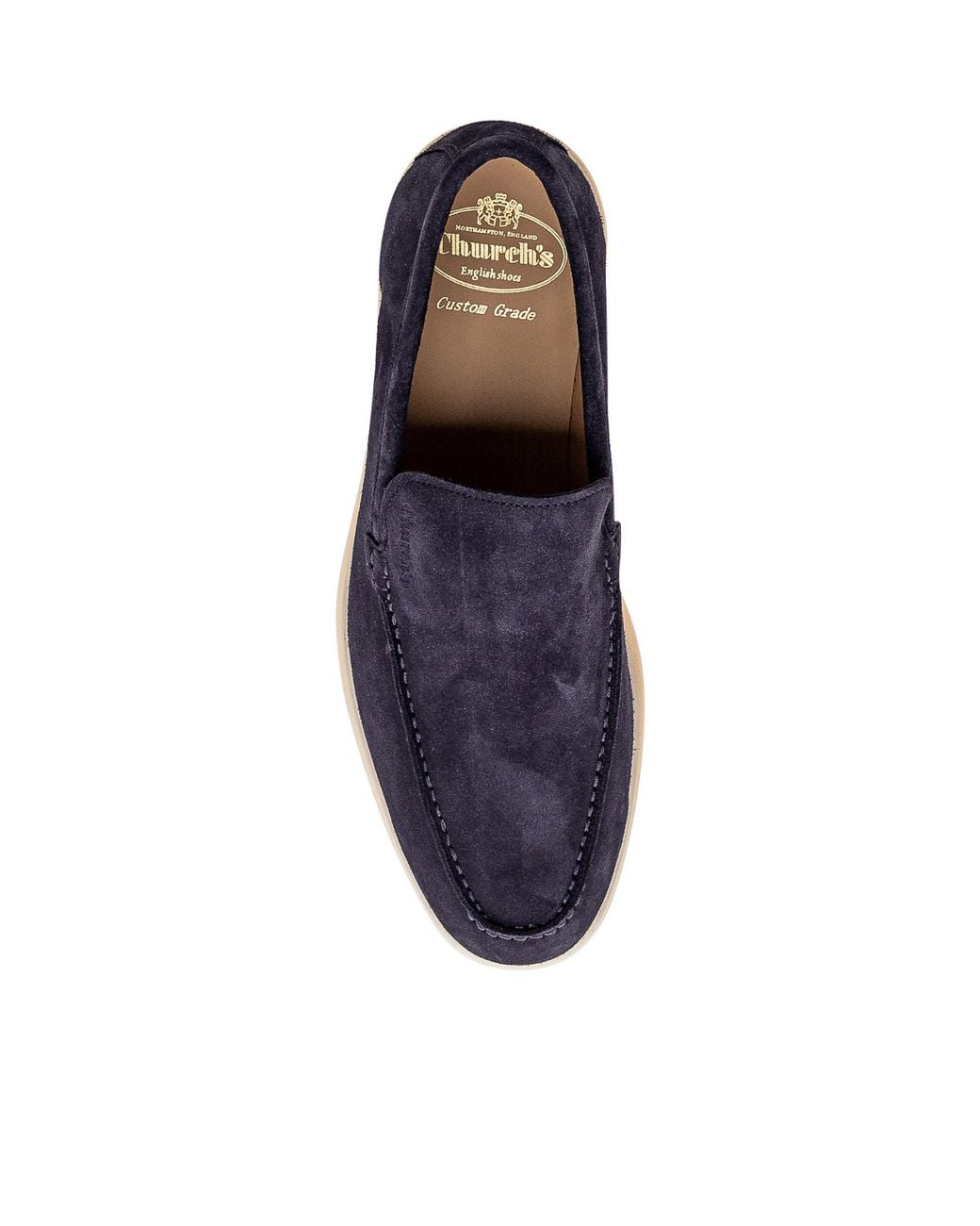 Church's Blue Logo Embossed Slip-On Loafers for men