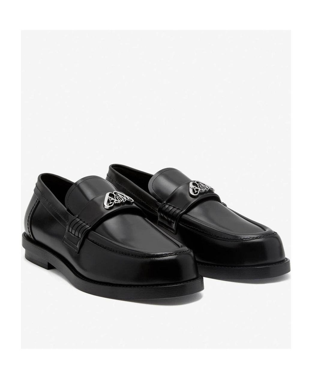 McQueen Black Seal Slip-On Loafers