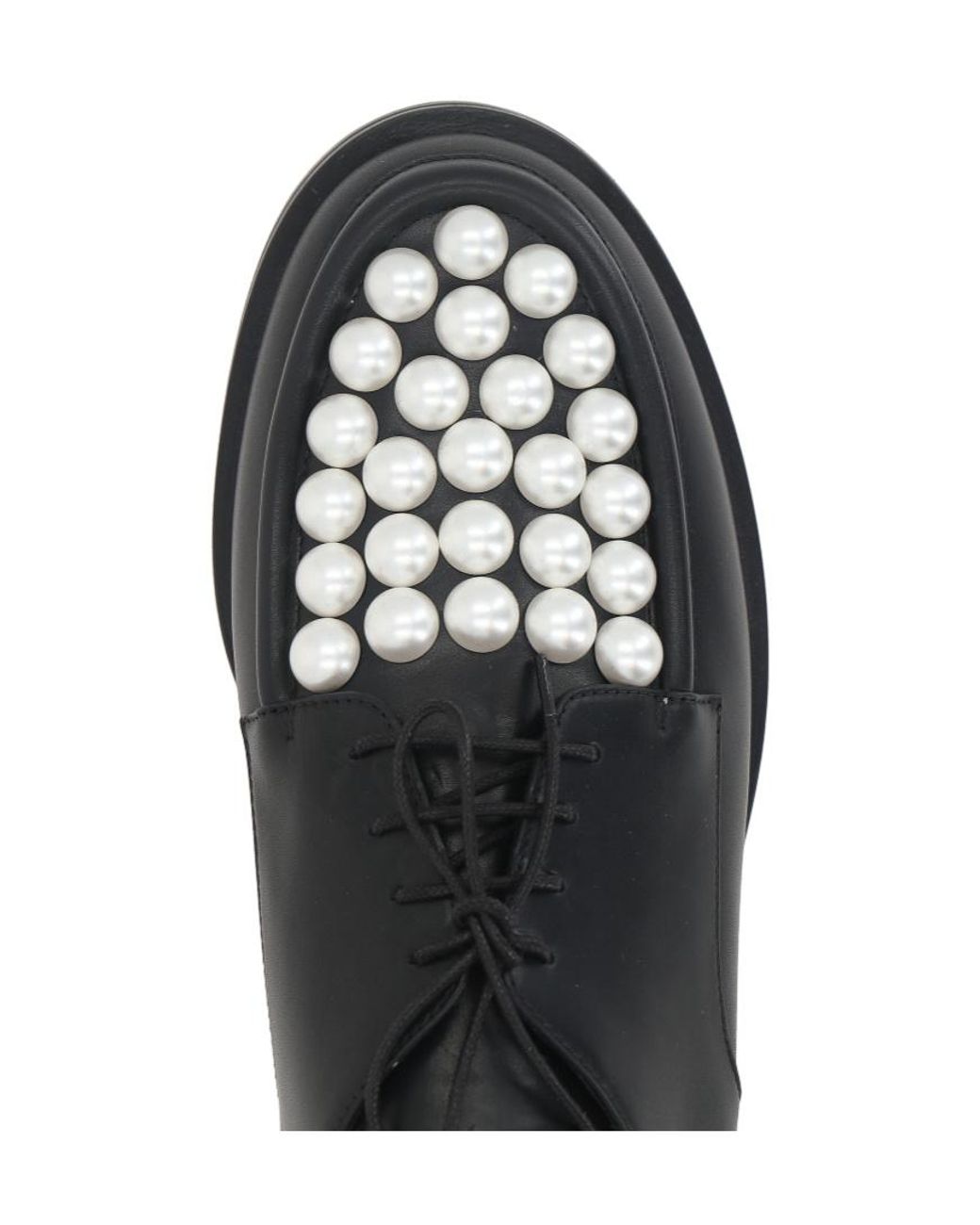Mach & Mach Black Sirene Lace-Up Shoes