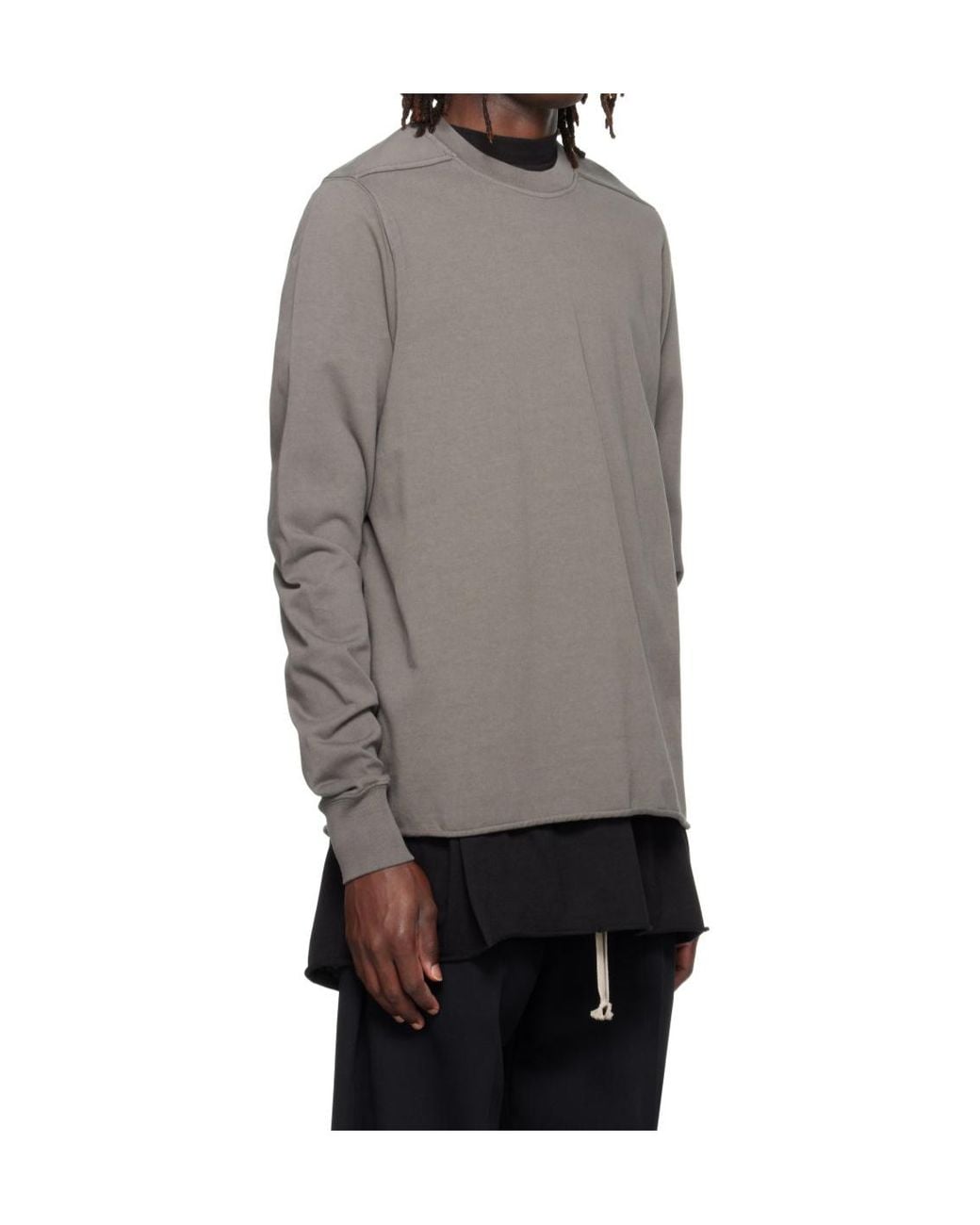 Rick Owens Gray Long-Sleeve T-Shirt for men