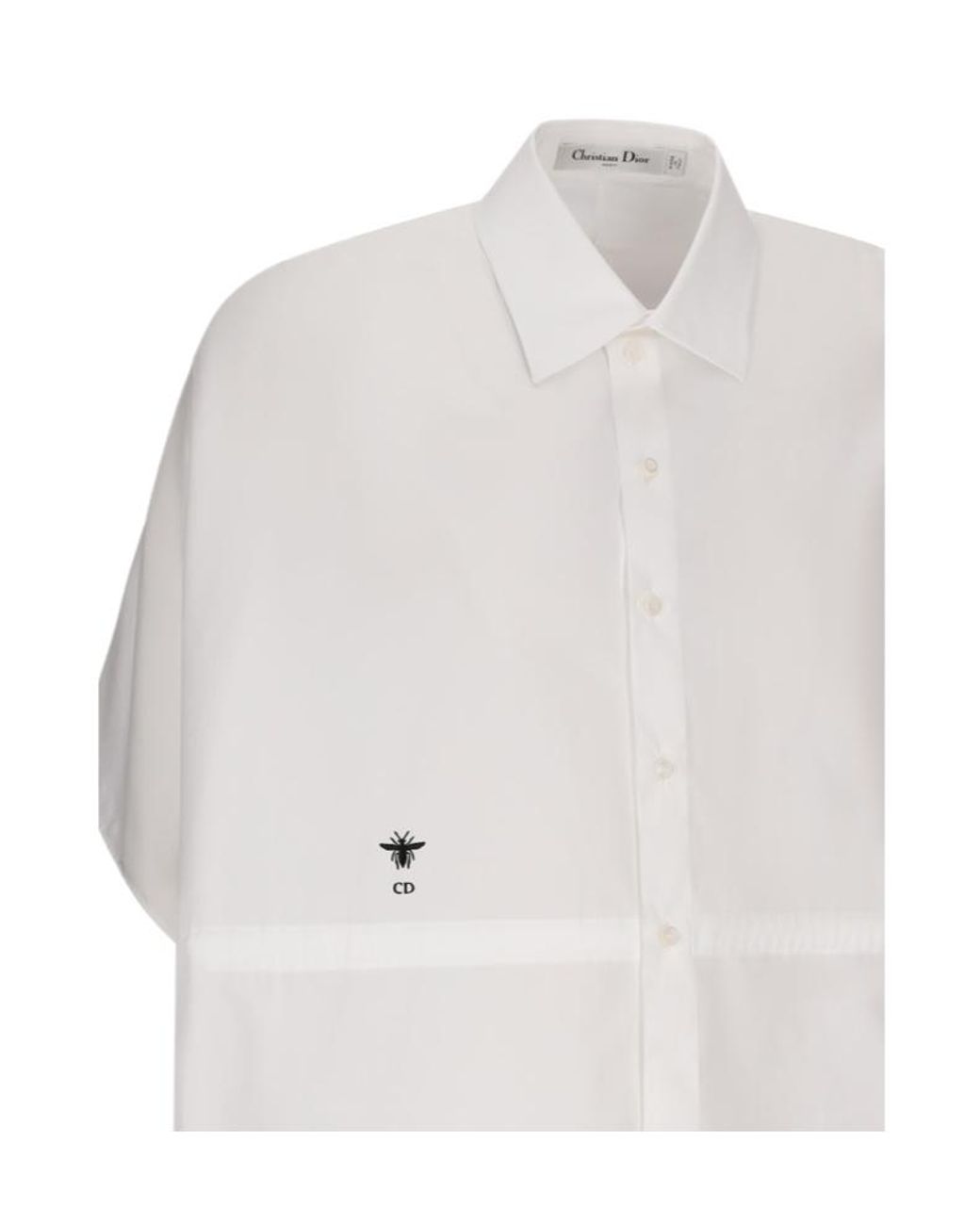 Dior White Point-Neck Shirt