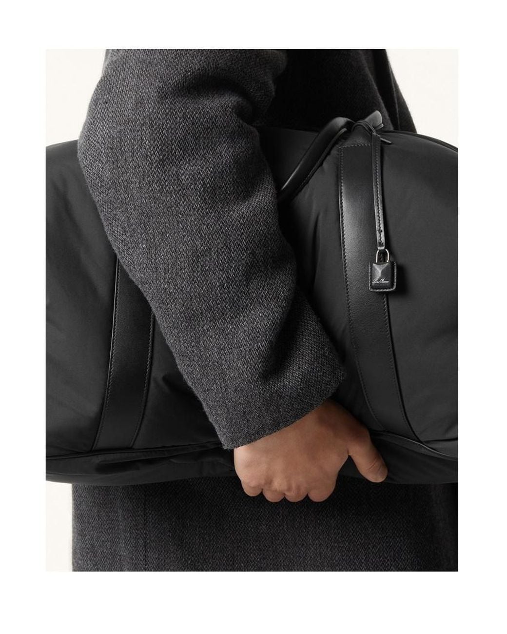 Loro Piana Black Wind Duffle Bag for men