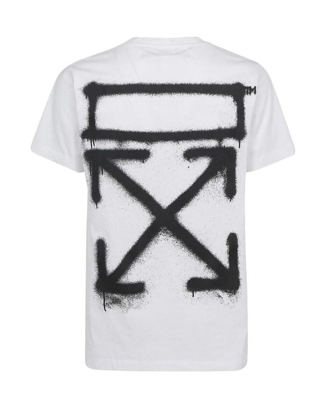 Off-White c/o Virgil Abloh White Spray Effect Logo Print T-Shirt for men