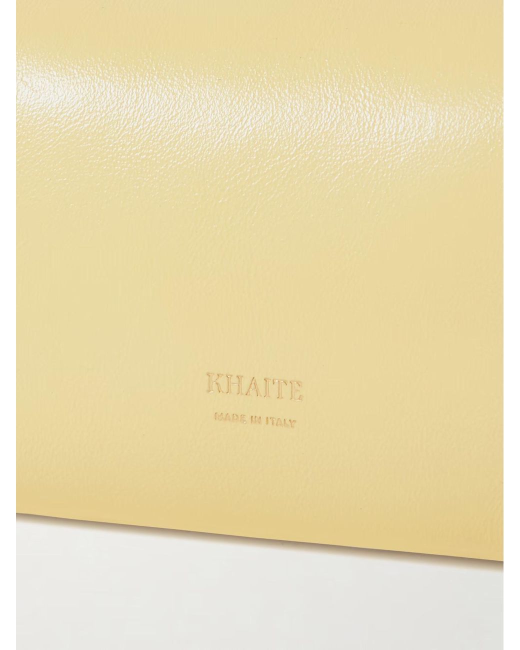Khaite Yellow Kye Logo Printed Mini Crossbody Bag