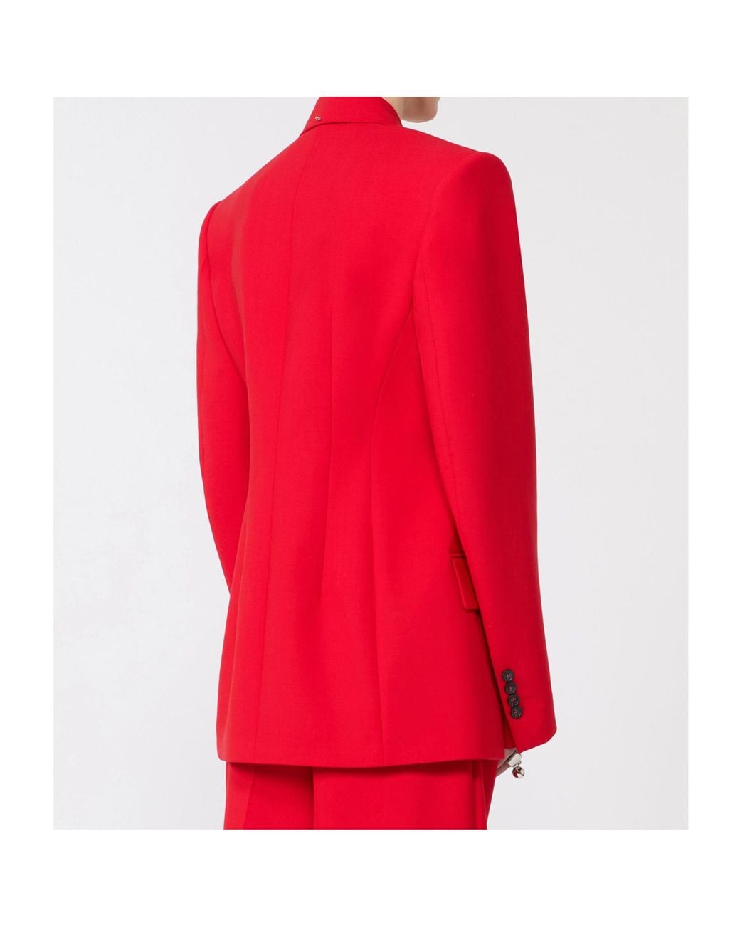 Sportmax Red Buttoned Double-Breasted Blazer